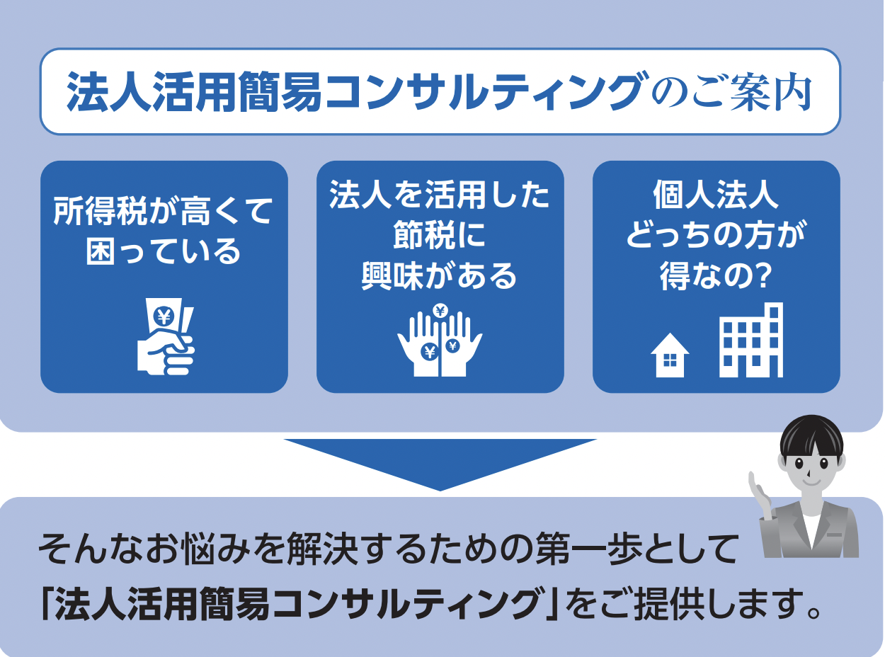 法人活用簡易コンサルティングのご案内