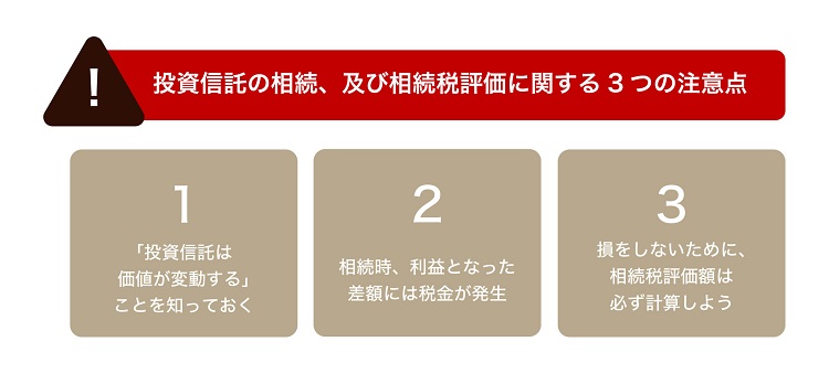 投資信託の相続、および相続税評価に関する３つの注意点